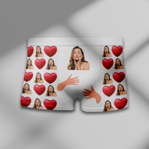 1 Boxer Blanco Personalizado - Tela Piel de Durazno Premium