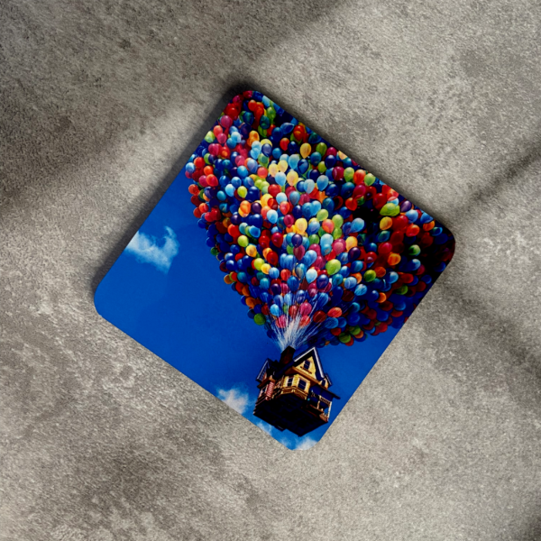 Posavasos de Madera Personalizados - 9x9 cm con Base de Corcho